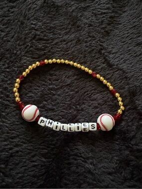 Philadelphia Phillies - Baseball Beaded Bracelet